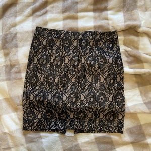 Express Black Lace Pencil Skirt